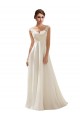 Sleeveless Ivory Low Back A-Line Soft Chiffon & Lace V-Neck Wedding Dress Maidstone