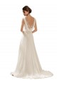 Sleeveless Ivory Low Back A-Line Soft Chiffon & Lace V-Neck Wedding Dress Maidstone