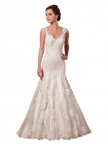 Sleeveless Ivory Mermaid V-Neck Bridal Wedding Dress Maidstone