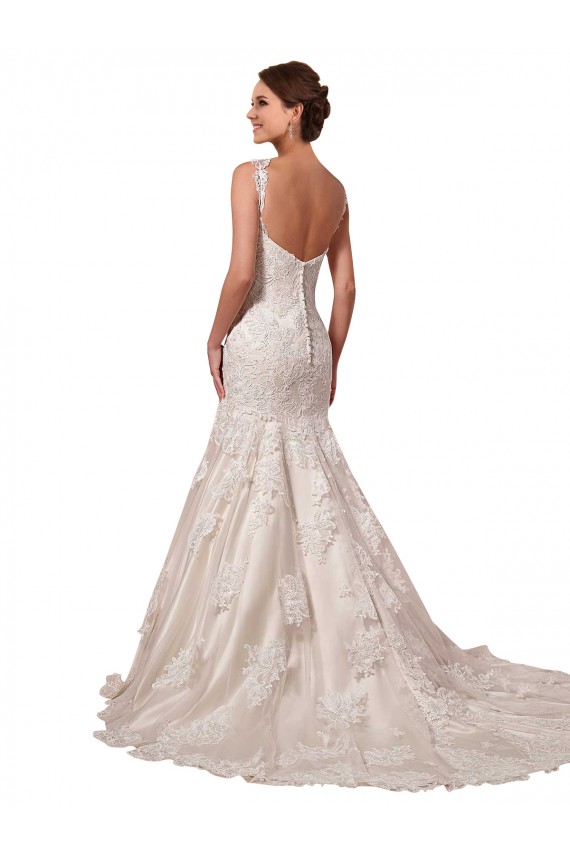 Sleeveless Ivory Mermaid V-Neck Bridal Wedding Dress Maidstone