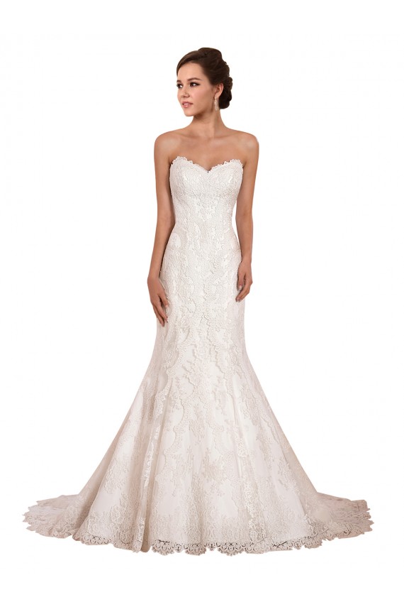 Sleeveless Ivory Mermaid Sweetheart Sexy Wedding Dress Maidstone