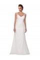 Sleeveless Ivory Sheath V-Neck Wedding Dress Maidstone