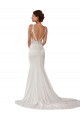 Sleeveless Ivory V-Back Sheath High Neck Modern Wedding Dress Maidstone