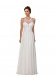 Sleeveless Ivory Sheath Illusion Neck Wedding Dress Maidstone