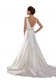 Sleeveless Ivory V-Back Mermaid Bateau Neck Modern Wedding Dress Maidstone