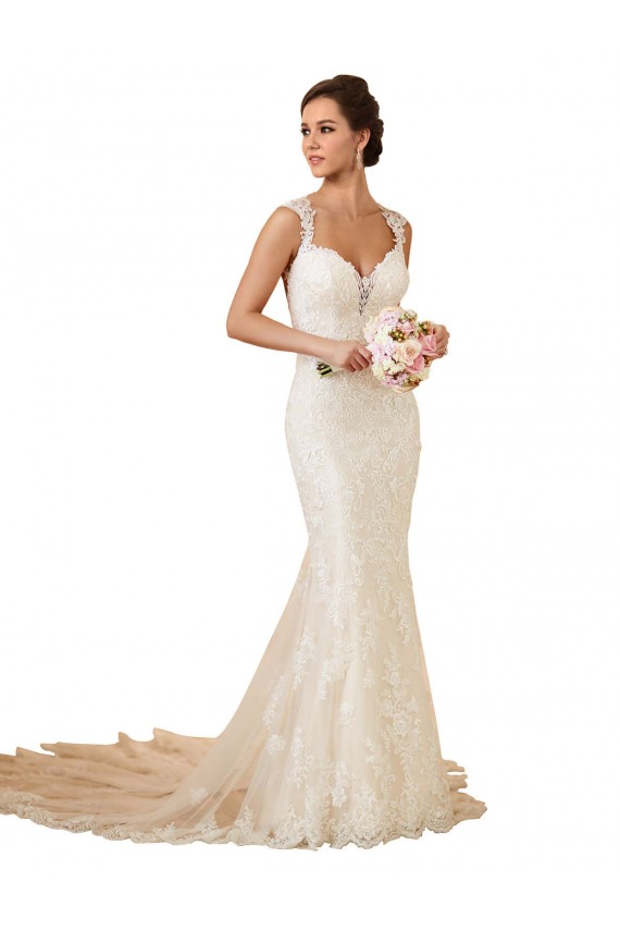 Sleeveless Ivory Keyhole Back Mermaid Sweetheart Modern Wedding Dress Maidstone