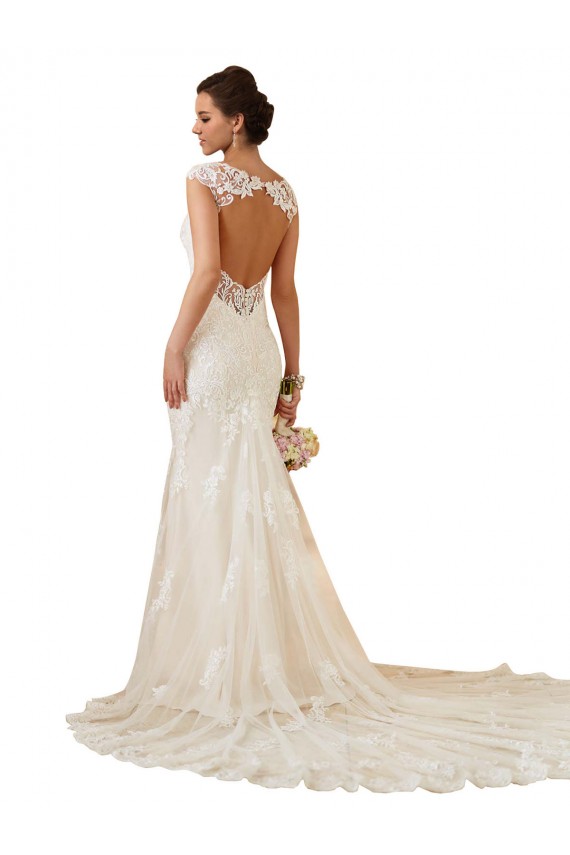 Sleeveless Ivory Keyhole Back Mermaid Sweetheart Modern Wedding Dress Maidstone
