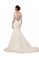 Long Sleeves Ivory Mermaid Bateau Neck Sexy Wedding Dress Maidstone