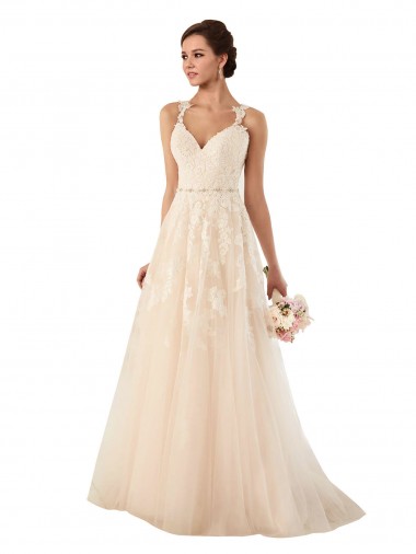 Sleeveless Ivory A-Line Sweetheart Long Wedding Dress Maidstone