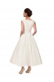 Sleeveless Ivory A-Line Satin V-Neck Wedding Dress Maidstone