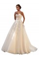 Sleeveless Ivory & Champagne Ball Gown Sweetheart Long Wedding Dress Maidstone