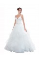 Sleeveless White Ball Gown Spaghetti Straps Beach Wedding Dress Maidstone