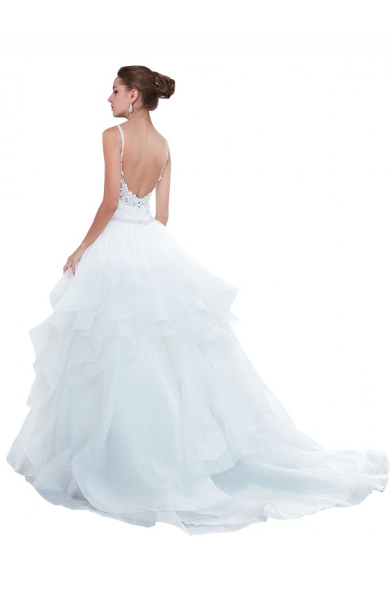 Sleeveless White Ball Gown Spaghetti Straps Beach Wedding Dress Maidstone