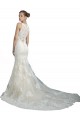 Sleeveless Ivory Mermaid Illusion Neck Beach Wedding Dress Maidstone
