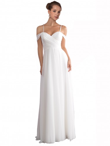 Sleeveless Ivory A-Line Off the Shoulder Wedding Dresses Maidstone