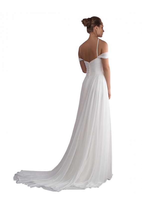 Sleeveless Ivory A-Line Off the Shoulder Wedding Dresses Maidstone