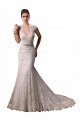 Cap Sleeves Ivory Mermaid Halter Neck Wedding Dresses Maidstone