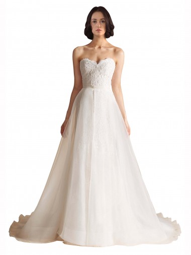 Sleeveless Ivory Low Back A-Line Sweetheart Bridal Wedding Dress Maidstone