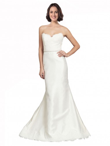 Sleeveless Ivory Trumpet Sweetheart Bridal Dress Maidstone