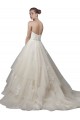 Sleeveless Ivory Low Back Ball Gown Scoop Neck Wedding Dress Maidstone