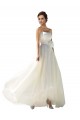 Sleeveless Ivory A-Line Soft Chiffon Strapless Wedding Dress Maidstone