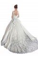 Long Sleeves White A-Line Illusion Neck Wedding Dress Maidstone