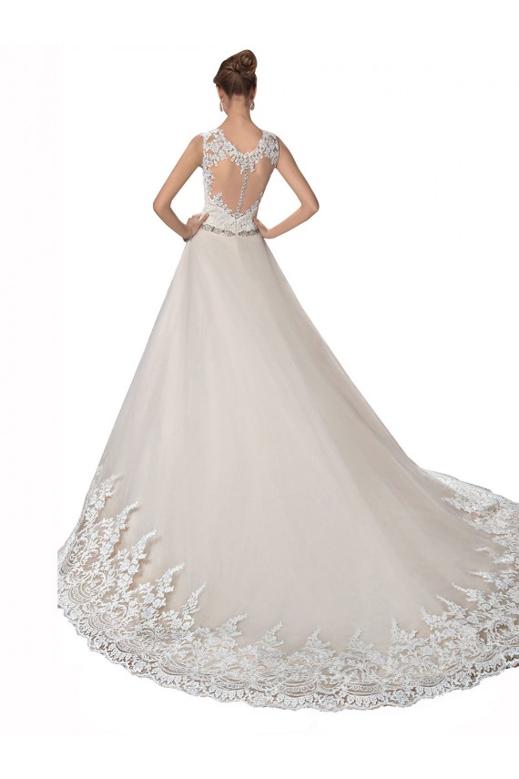 Sleeveless Ivory & Champagne A-Line Sweetheart Wedding Dress Maidstone