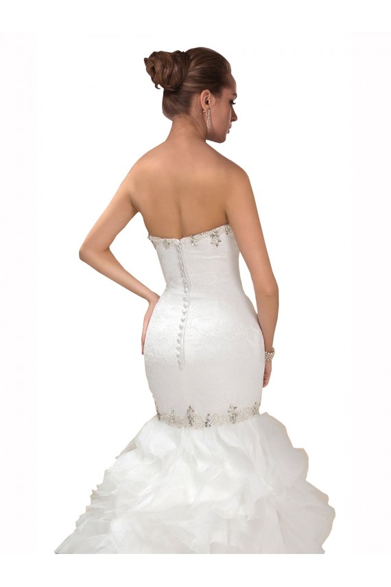 Sleeveless White Mermaid Tulle Sweetheart Wedding Dress Maidstone