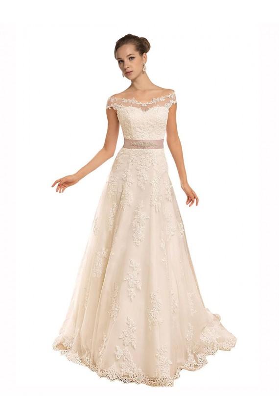 Sleeveless Ivory A-Line Off the Shoulder Beach Wedding Dress Maidstone