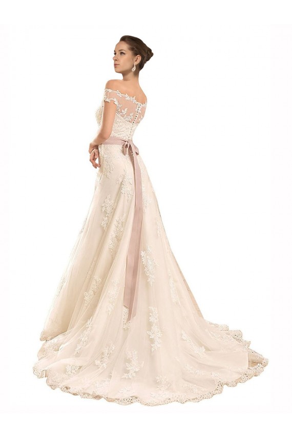 Sleeveless Ivory A-Line Off the Shoulder Beach Wedding Dress Maidstone