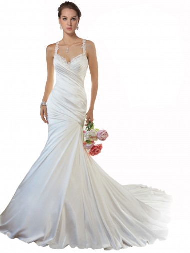 Sleeveless Ivory Mermaid Sweetheart Beach Wedding Gowns Maidstone