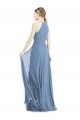 Sleeveless Dusty Blue A-Line Halter Neck Semi Formal Evening Dress / Bridesmaid Dress Maidstone