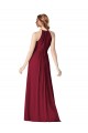 Sleeveless Burgundy A-Line Halter Neck Evening Gowns / Bridesmaid Dresses Maidstone