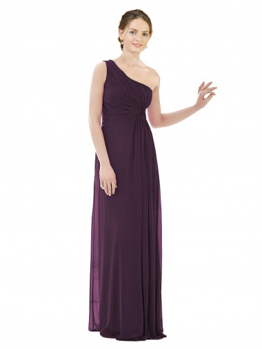 Sleeveless Grape A-Line One Shoulder Evening Dress / Bridesmaid Dress Maidstone