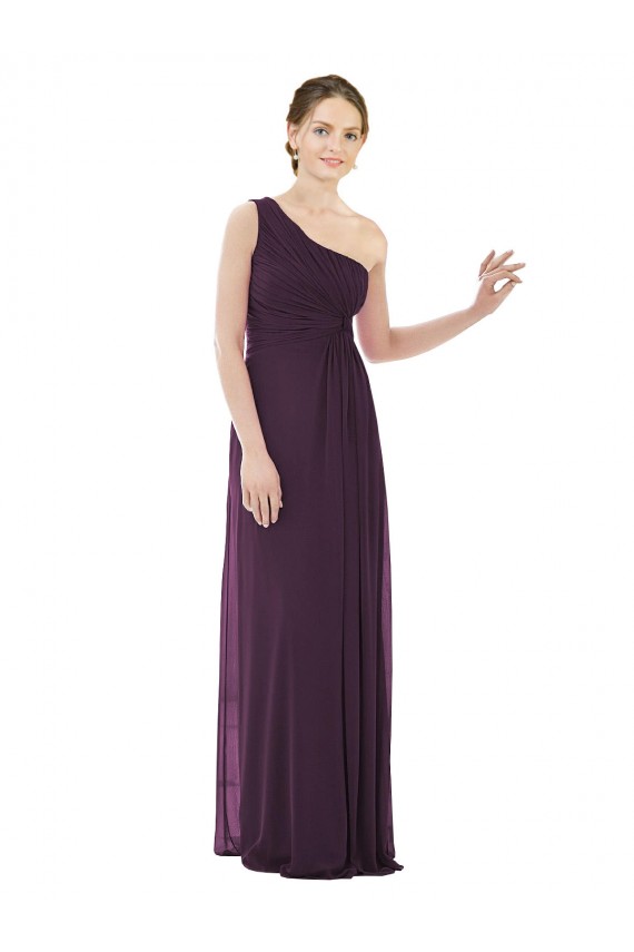 Sleeveless Grape A-Line One Shoulder Evening Dress / Bridesmaid Dress Maidstone