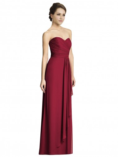 Sleeveless Burgundy A-Line Sweetheart Formal Dress / Bridesmaid Dress Maidstone