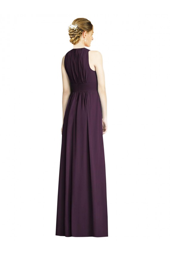 Sleeveless Grape A-Line V-Neck Bridesmaid Dress Maidstone