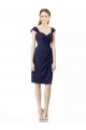 Cap Sleeves Dark Navy Sheath Sweetheart Bridesmaid Dress Maidstone