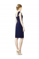 Cap Sleeves Dark Navy Sheath Sweetheart Bridesmaid Dress Maidstone