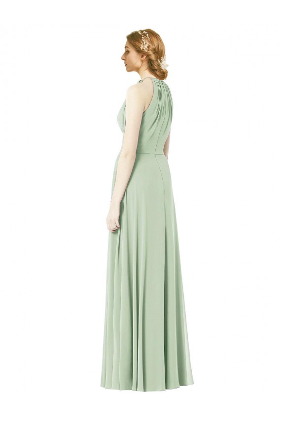 Sleeveless Emerald Green A-Line Halter Neck Bridesmaid Dress Maidstone