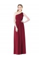 Sleeveless Burgundy A-Line One Shoulder Bridesmaid Gown Maidstone