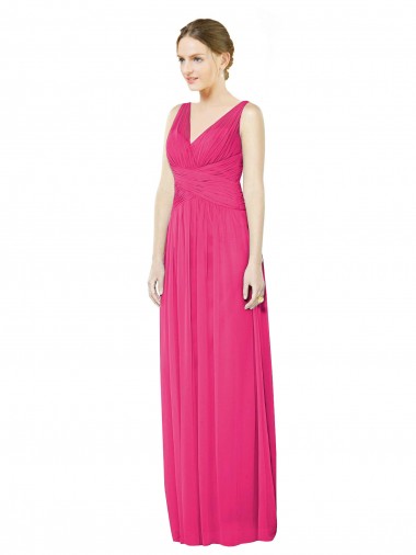 Sleeveless Azalea Open Back A-Line V-Neck Bridesmaid Dress Maidstone