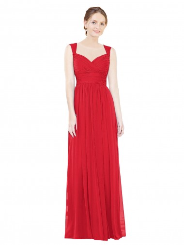 Sleeveless Red A-Line Sweetheart Bridesmaid Dress / Evening Dress Maidstone