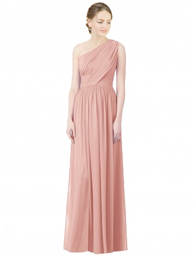 Sleeveless Bliss Pink A-Line One Shoulder Bridesmaid Dress Maidstone