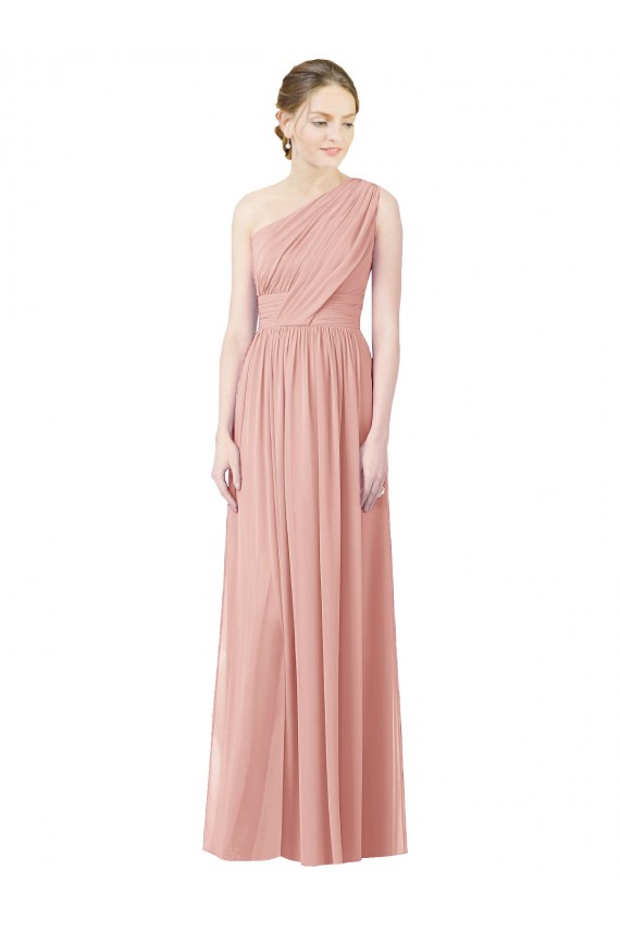 Sleeveless Bliss Pink A-Line One Shoulder Bridesmaid Dress Maidstone