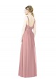 Sleeveless Dusty Pink A-Line High Neck Bridesmaid Dress Maidstone