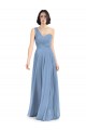 Sleeveless Dusty Blue A-Line One Shoulder Formal Dress / Bridesmaid Dress Maidstone