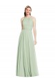 Sleeveless Sage A-Line Halter Neck Bridesmaid Dress / Evening Dress Maidstone
