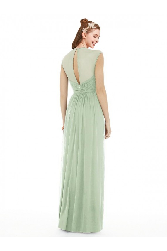 Cap Sleeves Sage A-Line Sweetheart Formal Dress / Bridesmaid Dress Maidstone