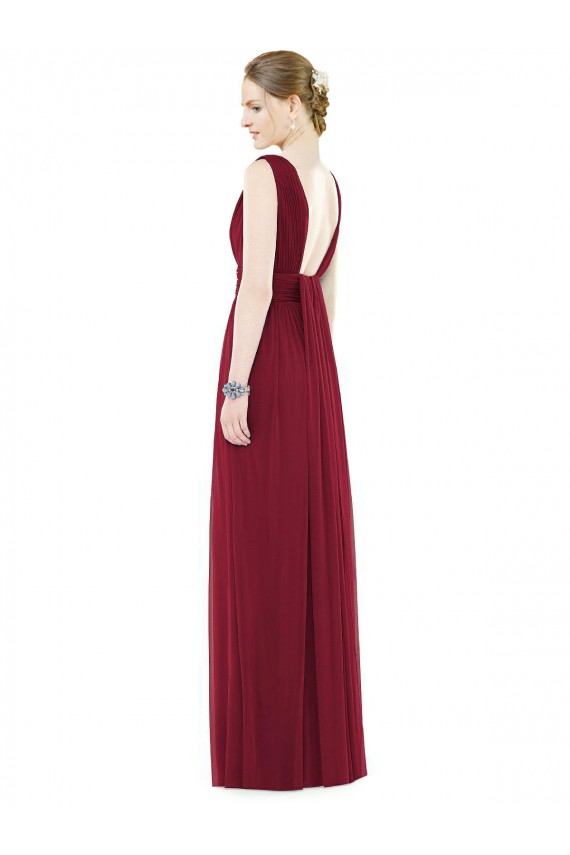 Sleeveless Royal Blue A-Line V-Neck Bridesmaid Gowns Maidstone